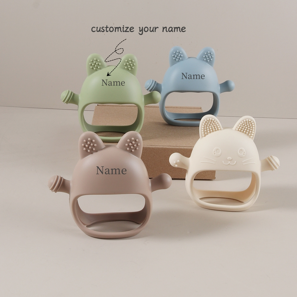 Teething Mitten Baby - Kişiselleştirilmiş Bebek Diş Kaşıyıcı Özel İsimli