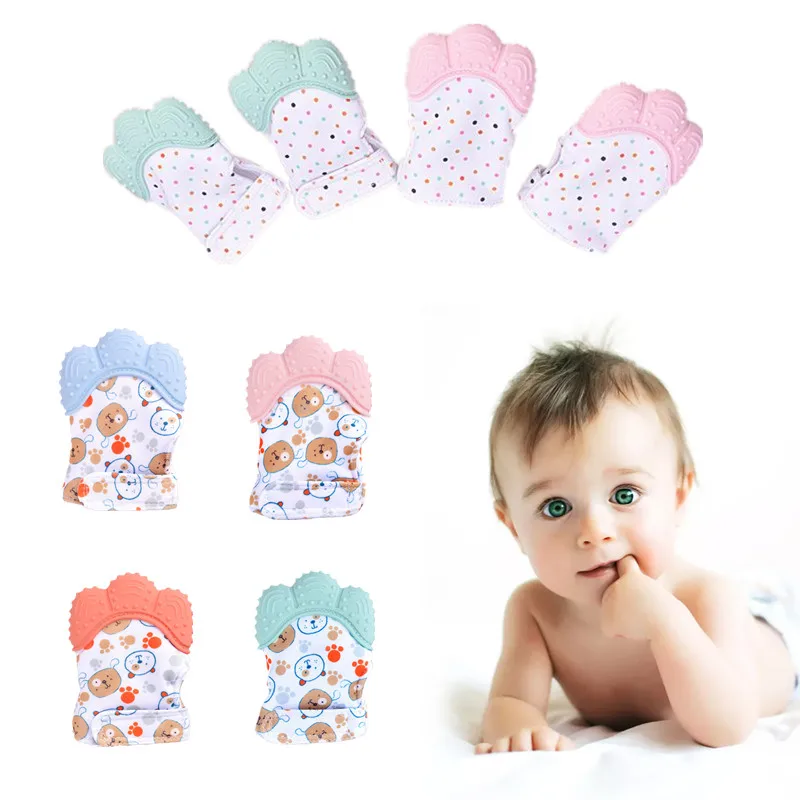 Teething Mitten Baby - Bebek Anti-Bite Silikon Eldivenler Yatıştırıcı Diş