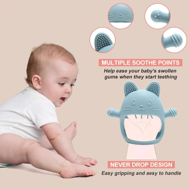 1 adet bebek silikon diş kaşıy - Teething Mitten Baby incelemesi ve fiyatı